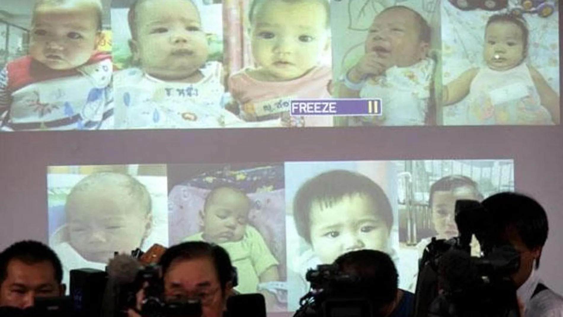 Imagen de los niños mostrada durante una rueda de prensa