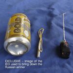 Imagen publicada en una revista del Estado Islámico que muestra una bomba similar a la colocada en el avión ruso.