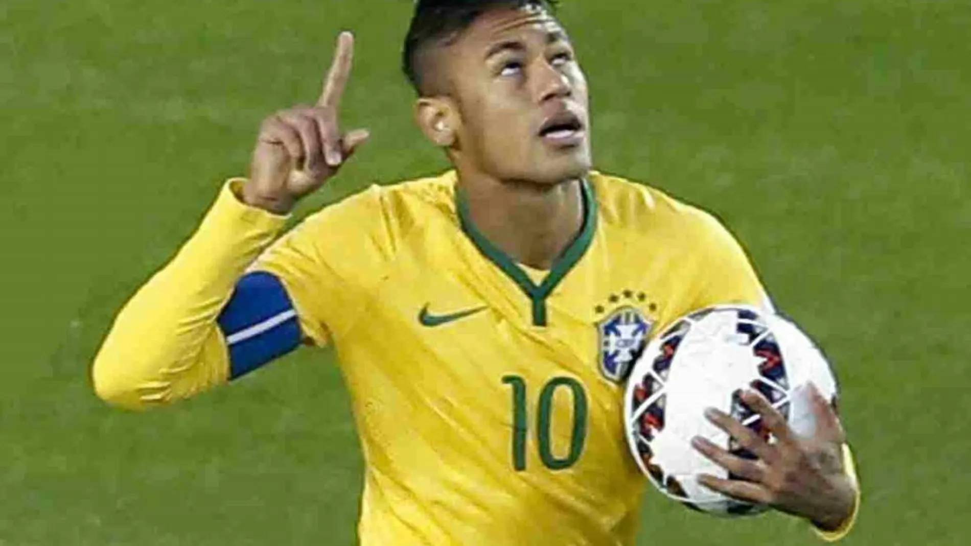 El delantero brasileño Neymar jr. celebra un gol con la camiseta de Brasil el pasado año.