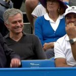 Don Juan Carlos y Mourinho, junto a Toni Nadal