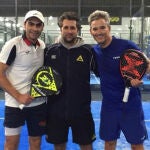 Juani Mieres, Raúl Arias y Miguel Lamperti