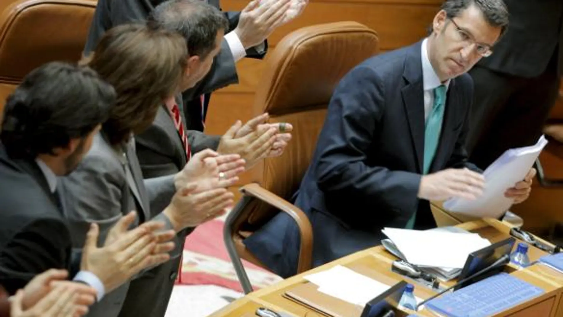 Feijóo, durante el pleno de investidura