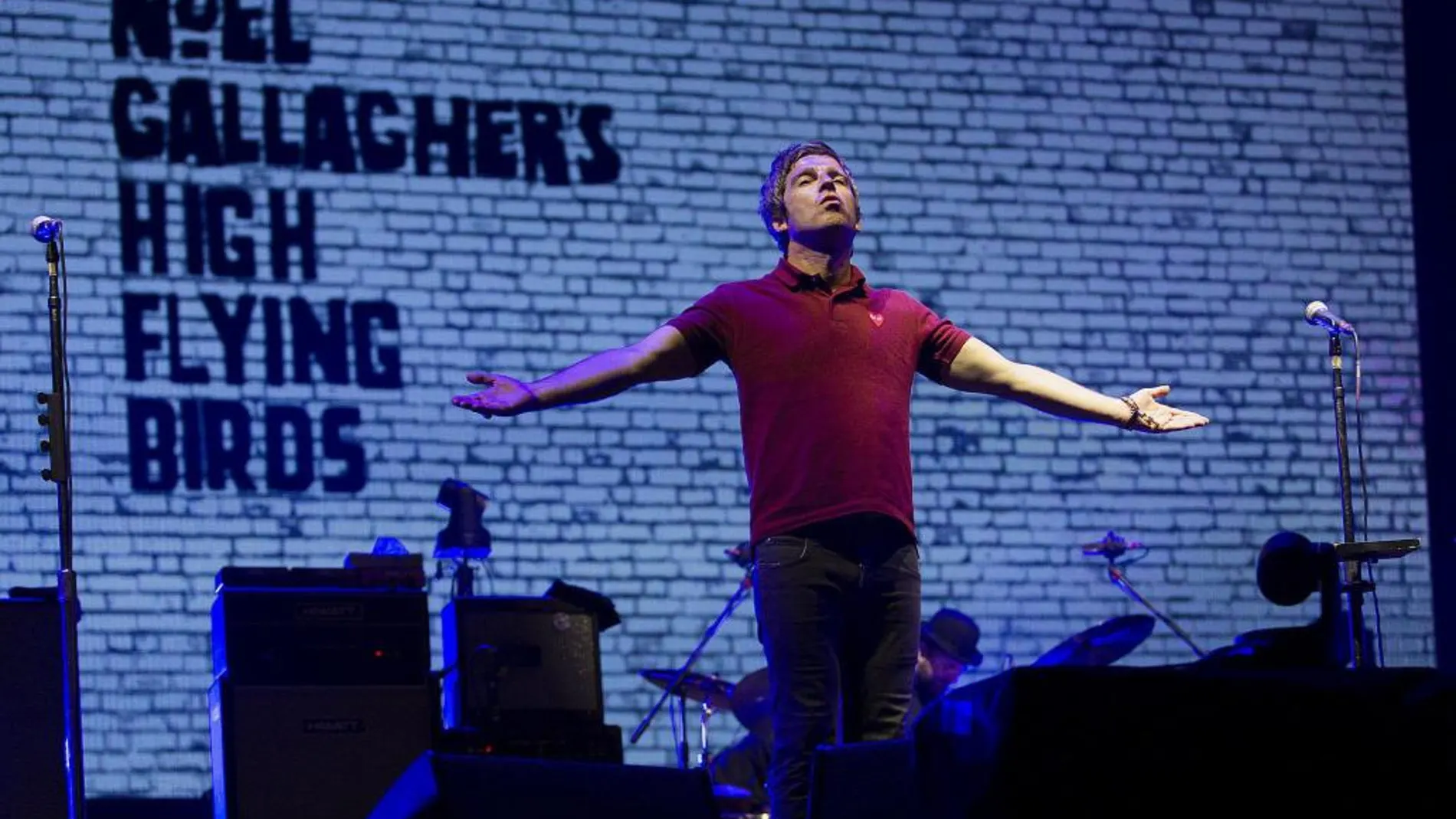 El británico Noel Gallagher durante el concierto del FIB