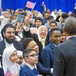 Barack Obama visitó ayer una mezquita en Baltimore