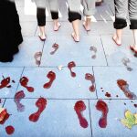 Acto de protesta contra la lacra de la violencia machista