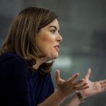 La vicepresidenta del Gobierno, Soraya Sáenz de Santamaría