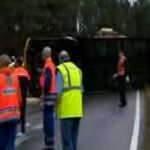 El accidente tuvo lugar a la altura del kilómetro 1,800 de la carretera EP-8001, entre las localidades pontevedresas de Catoira y Caldas de Reis