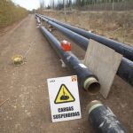 Imagen de las tuberías en la zona. Reportaje fotográfico: Nicolás Villalobos /Greenpeace Argentina