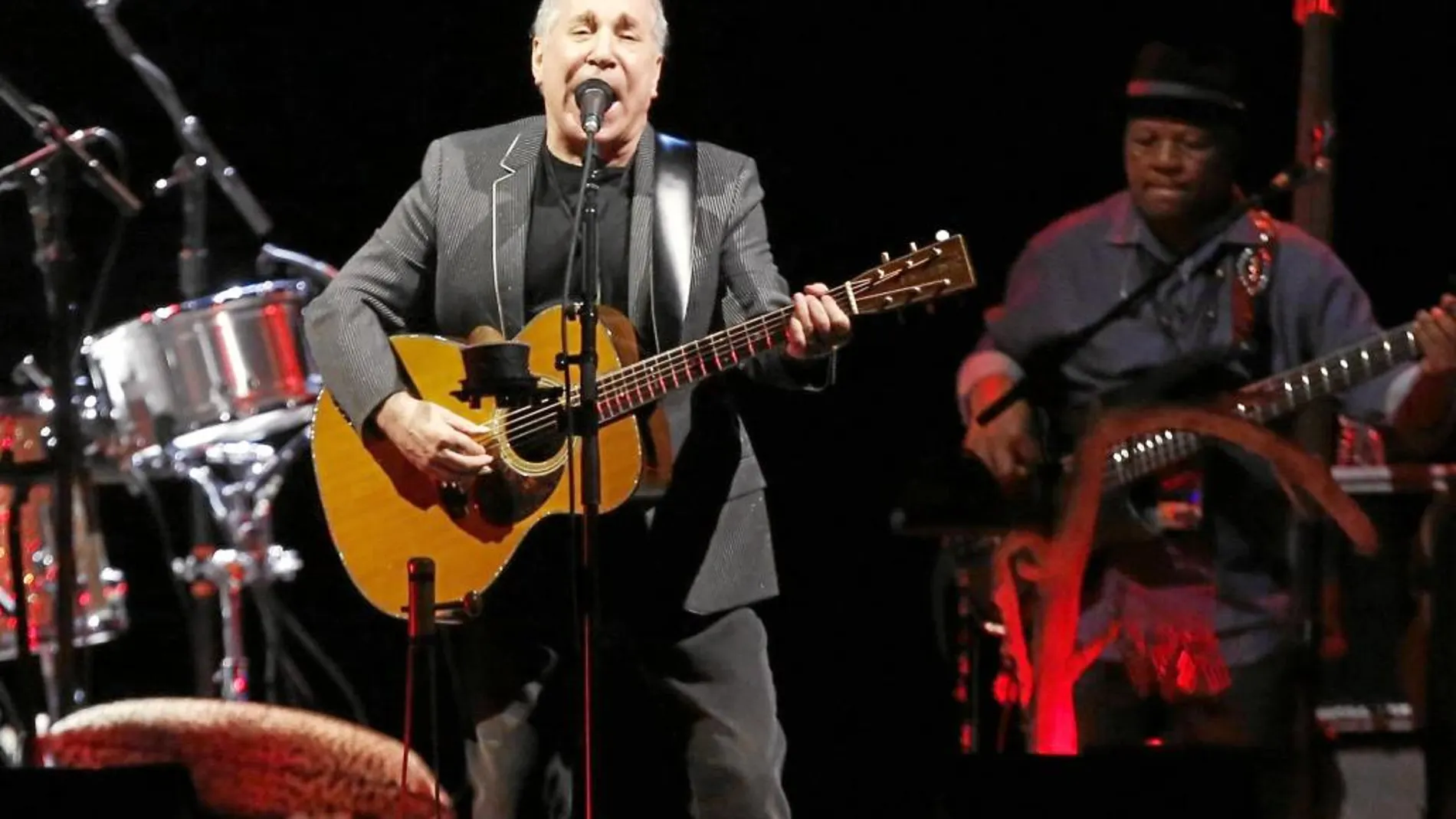 El cantante de Nueva Jersey, durante su actuación ayer en el Palacio de los Deportes