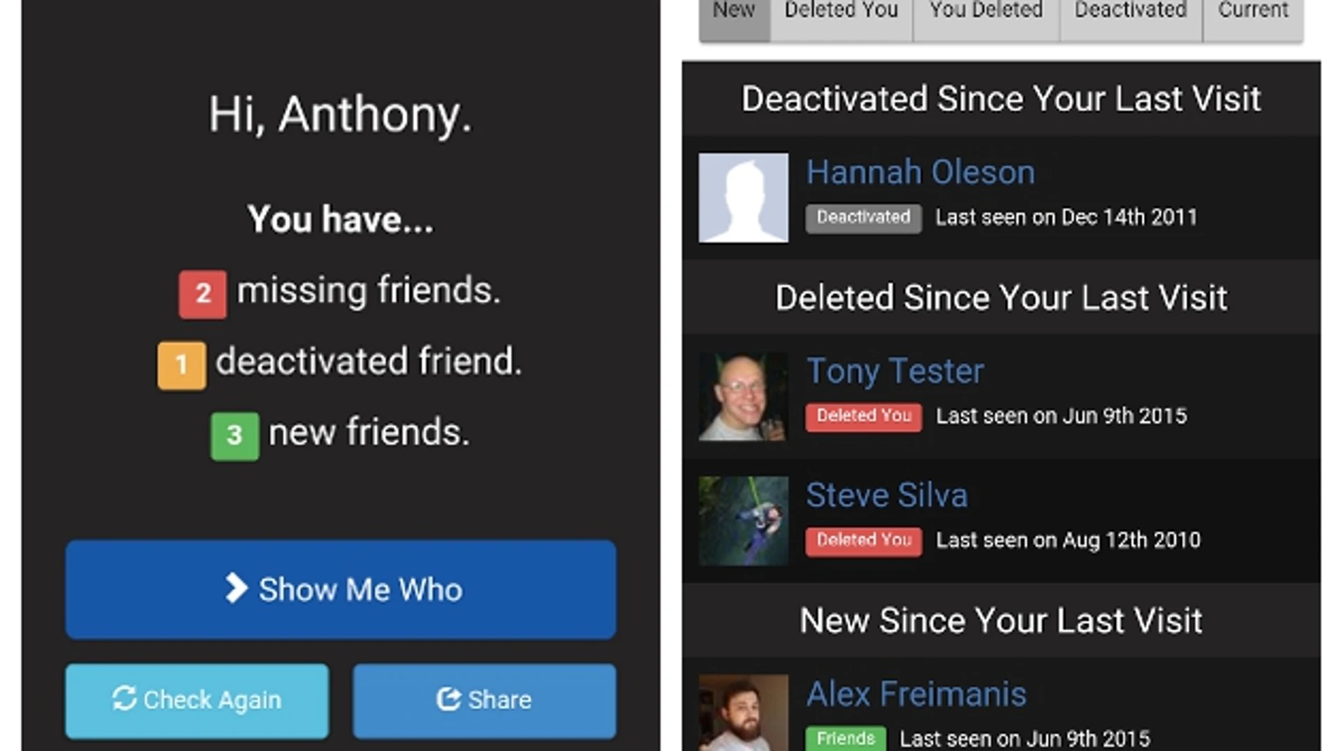 Una app para saber quién te ha eliminado en Facebook