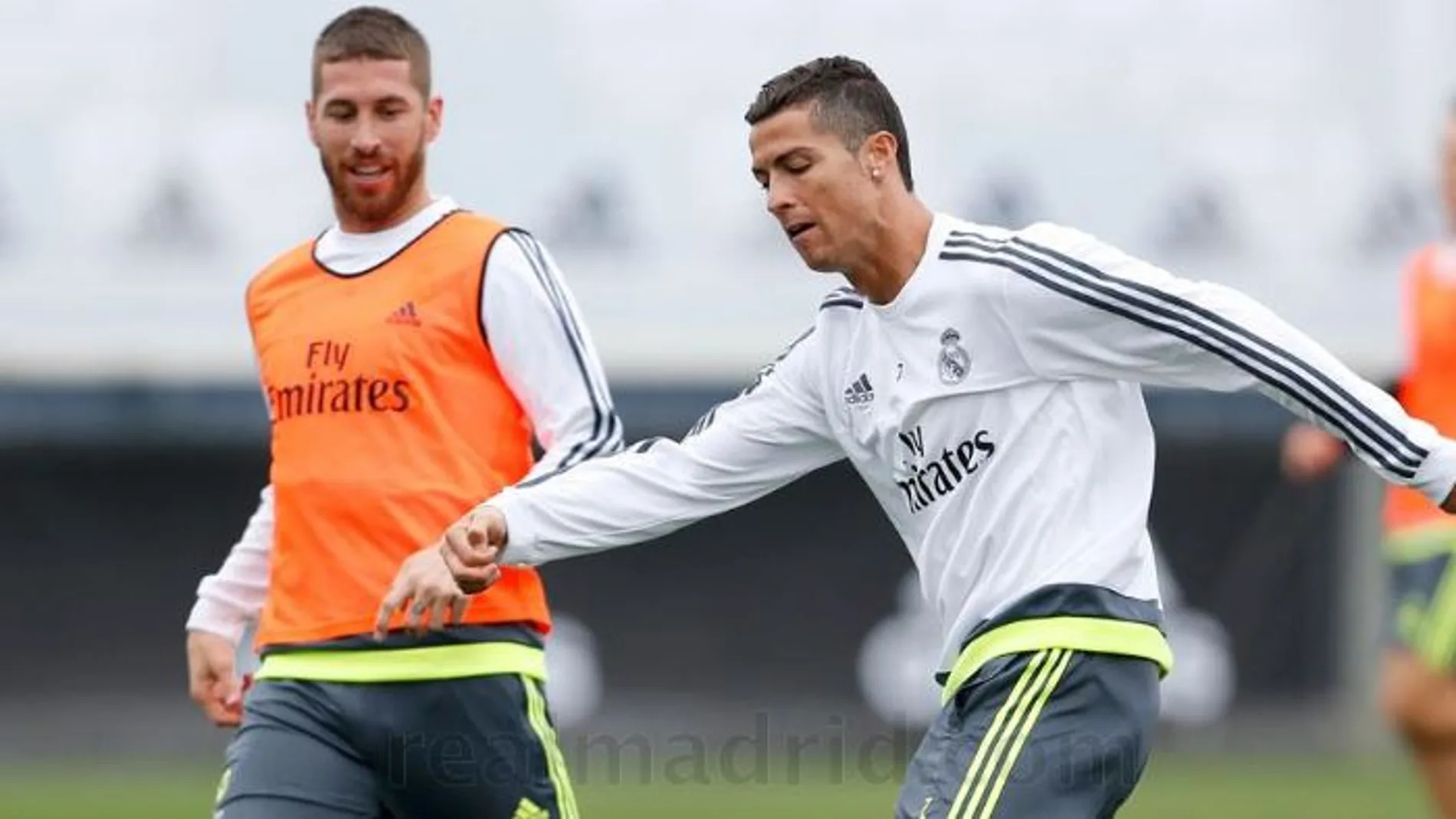 Ramos. durante la sesión de entrenamiento