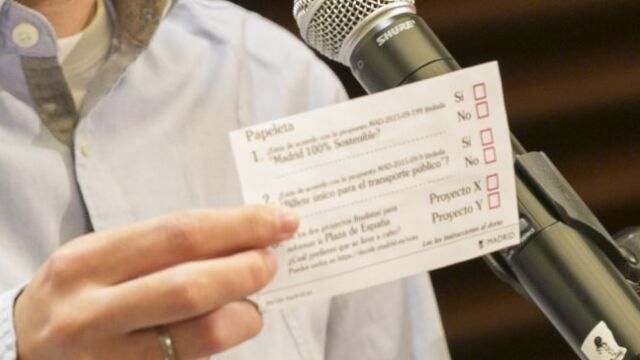Los madrileños recibirán una papeleta para votar por correo las propuestas ciudadanas. Sólo el envío costaría 600.000 euros