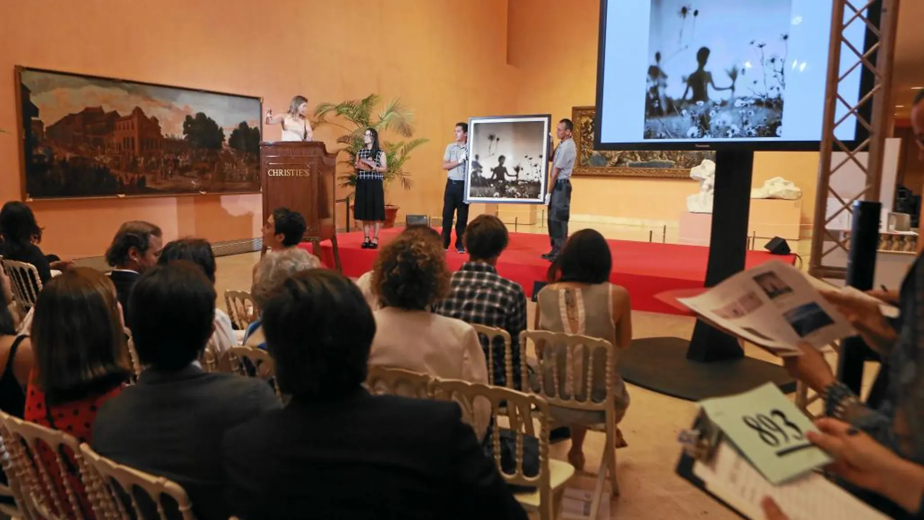El acto se celebró en el Museo Thyssen. En la imagen, puja de José Manuel Castro Prieto
