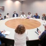 Reunión de representantes de los grupos parlamentarios del PSOE, Podemos y Mixto con la Plataforma por la Sanidad Pública de Castilla y León