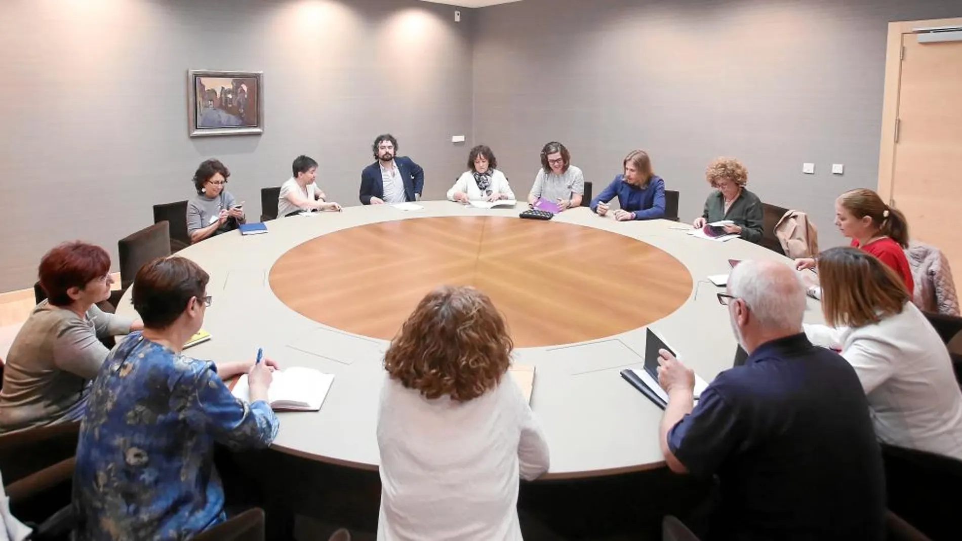 Reunión de representantes de los grupos parlamentarios del PSOE, Podemos y Mixto con la Plataforma por la Sanidad Pública de Castilla y León