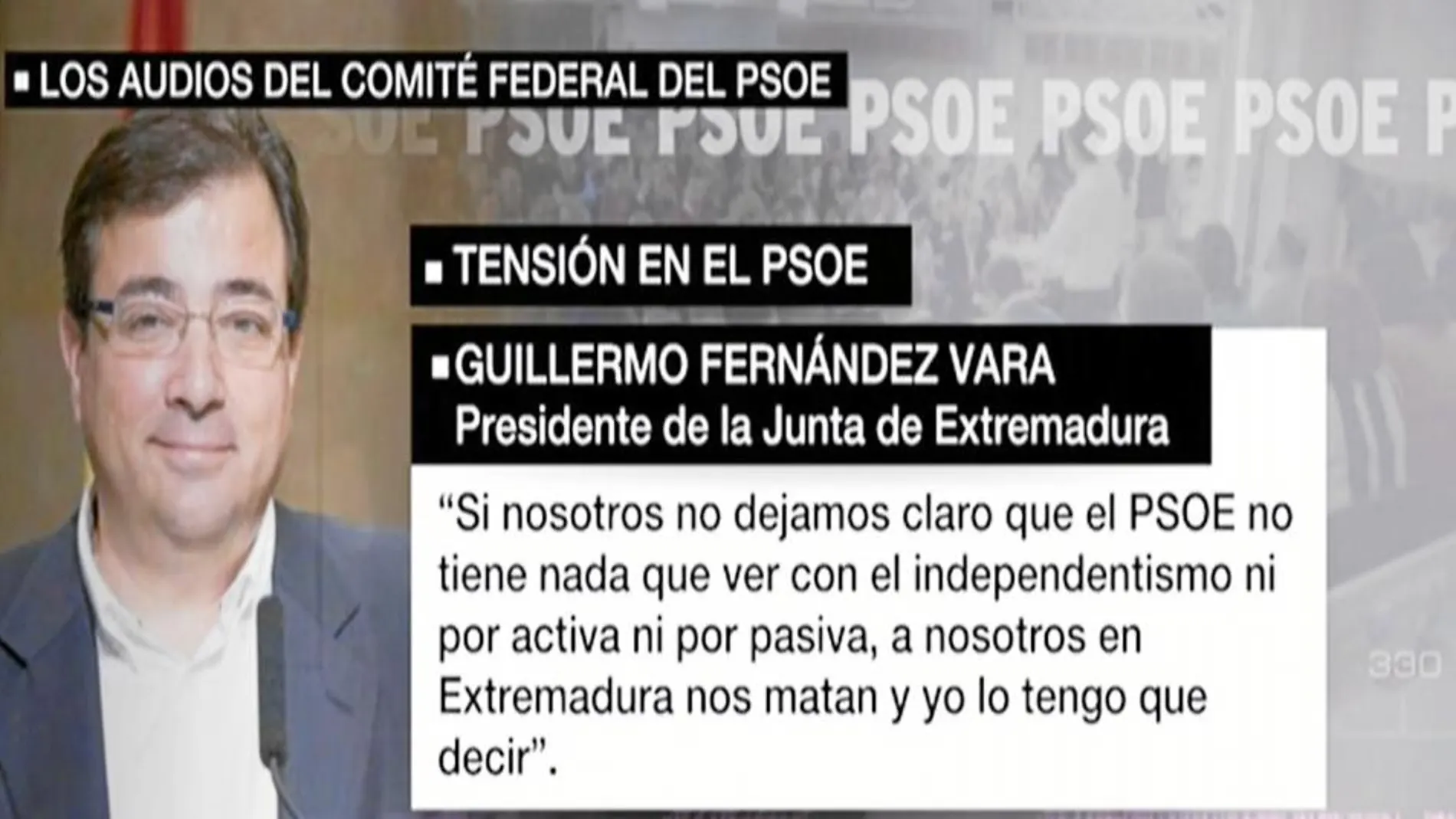 Guillermo Fernández Vara destacó os peligros en los que incurriría el partido si se apoya en partidos que quieren «partir España». «A nosotros en Extremadura nos matan»