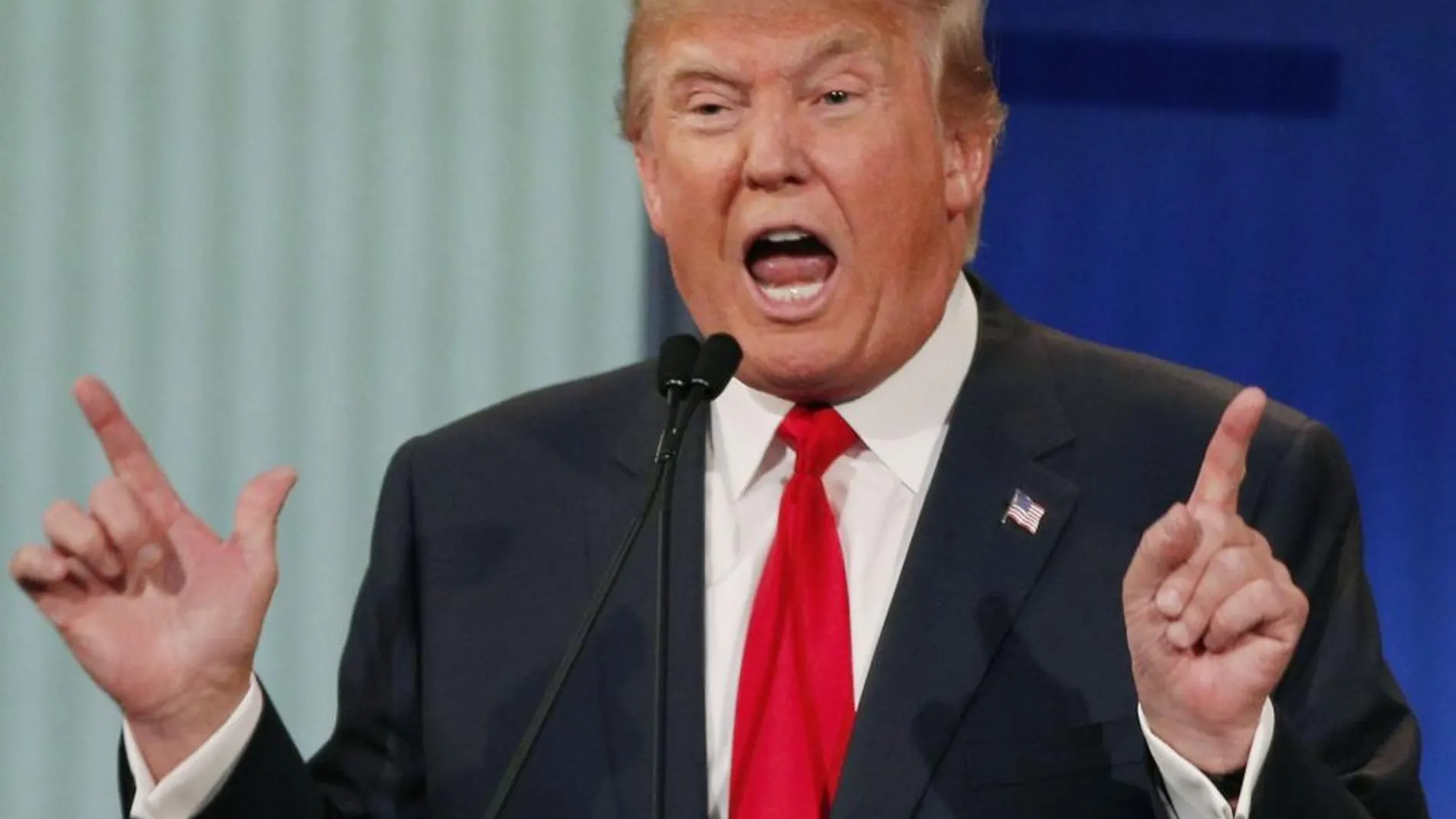El polémico Donald Trump durante el debate televisivo