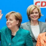 Merkel durante la presentación de los ministros/Efe