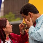 El presidente de Venezuela, Nicolás Maduro, junto a la primera dama Cilia Flores