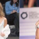 La modelo sorprendió por su físico casi anoréxico durante un desfile en Nueva York. A la dcha. Bar Rafaeli, la «top» a seguir