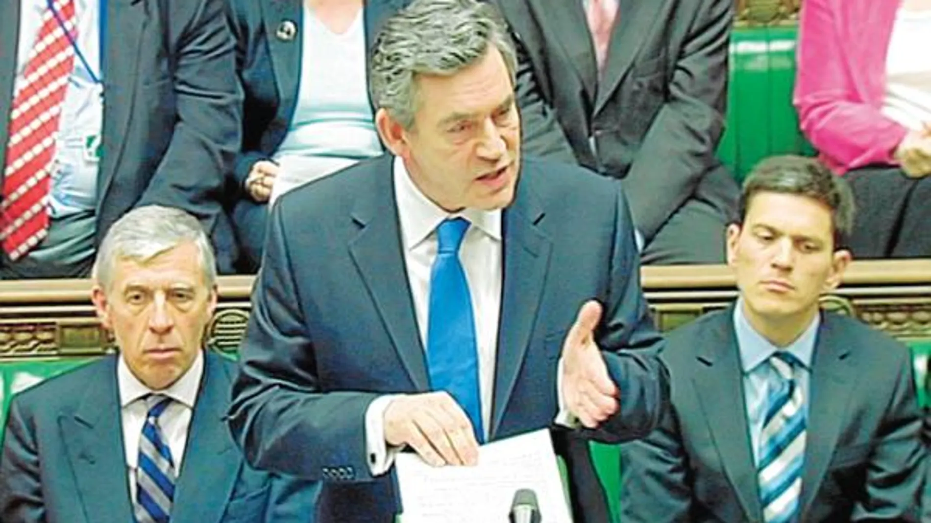 El primer ministro británico, Gordon Brown, en la Cámara de los Comunes
