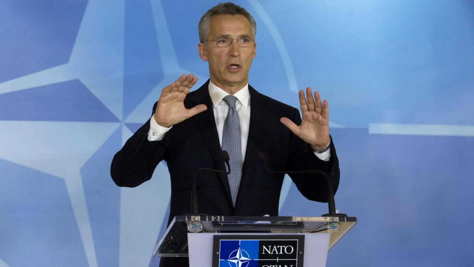 Jens Stoltenberg, en el cuartel general de la OTAN en Bruselas