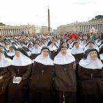 Las Hermanas de la Compañía de la Cruz, durante la ceremonia