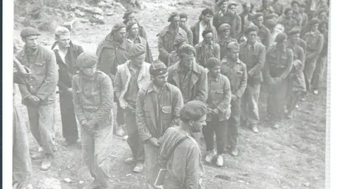 Prisioneros franquistas en la batalla del Ebro