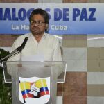 El jefe de la delegación de las FARC en las conversaciones de paz ante el gobierno de Colombia, Ivan Márquez.