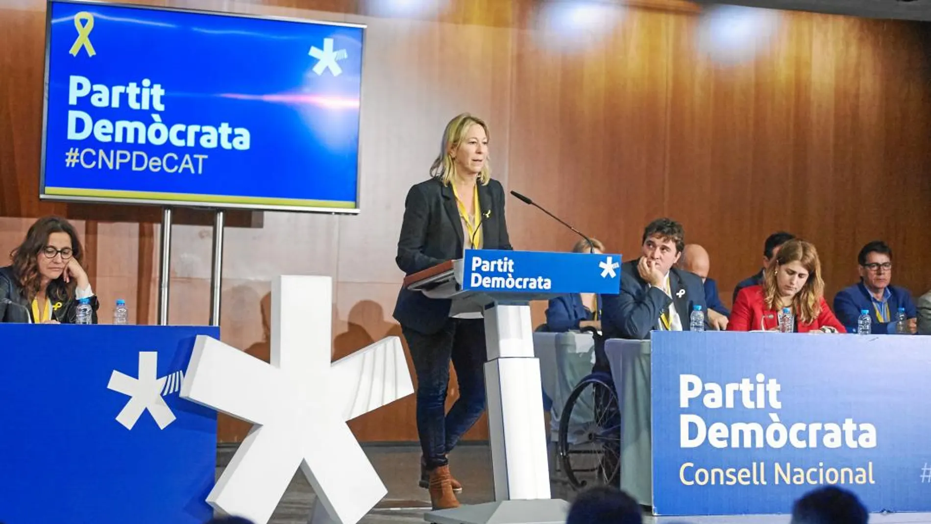 La actual presidenta del PDeCat, Neus Munté, ayer durante la Convención Municipalista en Castelldefels/ PdeCat
