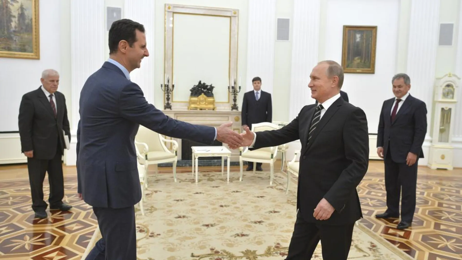 Vladimir Putin recibe al presidente sirio, Bashar Al Asad en el Kremlin