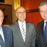 Llibert Quatrecasas, Josep Antoni Duran Lleida y Gunter Oettinger
