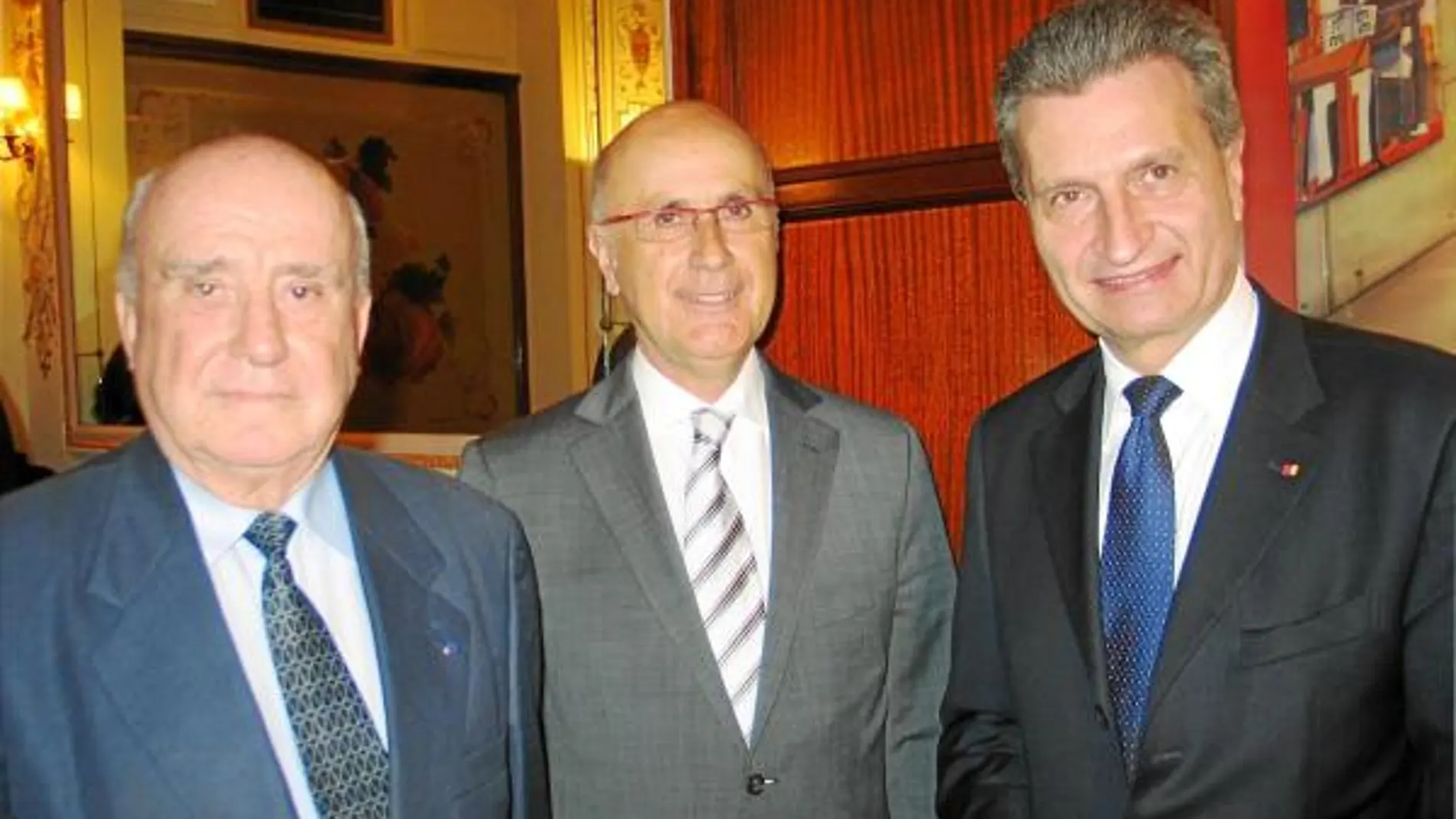 Llibert Quatrecasas, Josep Antoni Duran Lleida y Gunter Oettinger