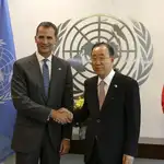  Ban Ki-moon reconoce al Rey Felipe VI la labor de España en el Consejo de Seguridad