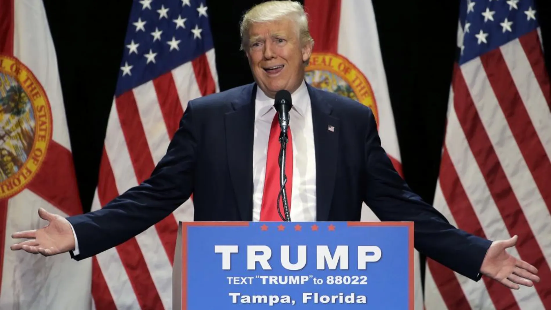 Donald Trump, durante un acto de campaña