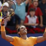 Rafael Nadal celebra su triunfo ante el belga David Goffin. (AP Photo/Manu Fernandez)