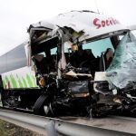 Imagen del accidente de autobús en Toledo. Foto: Efe