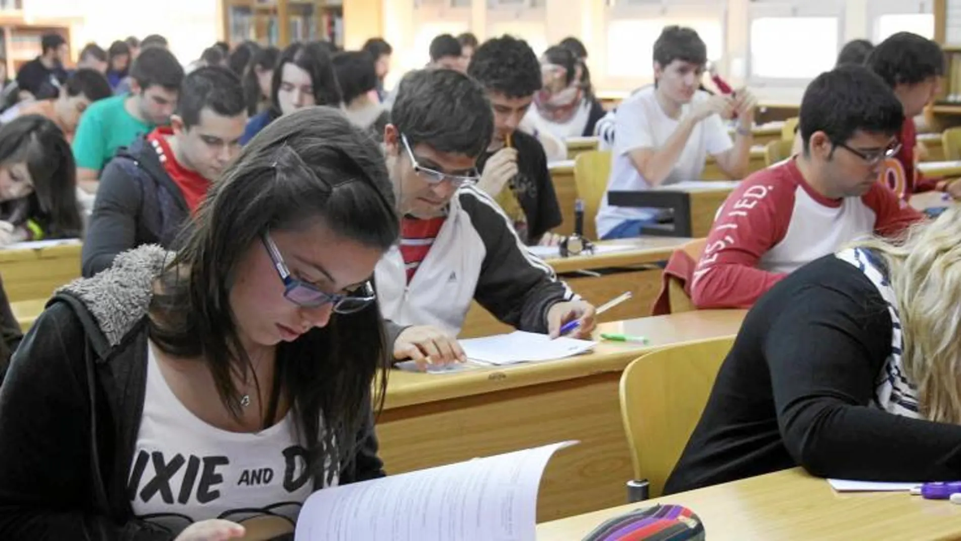 Alumnos de Castilla y León que se presentaron el año pasado a la prueba de Selectividad