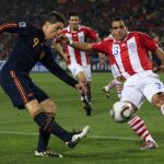 Fernando Torres durante el partido contra Paraguay