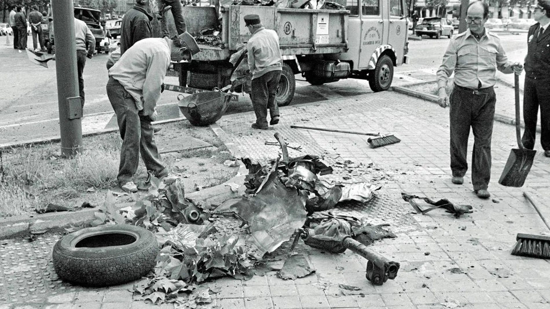 En 1987, Potros cometió su primer atentado en La Castellana de Madrid