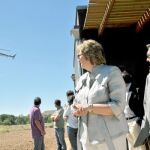 La vicepresidenta María Jesús Ruiz inaugura la base aéra anti-incendios de la localidad soriana de Garray