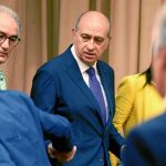 Fernández Díaz, el pasado viernes, en el Congreso, donde explicó su reunión con el ex vicepresidente del Gobierno Rodrigo Rato