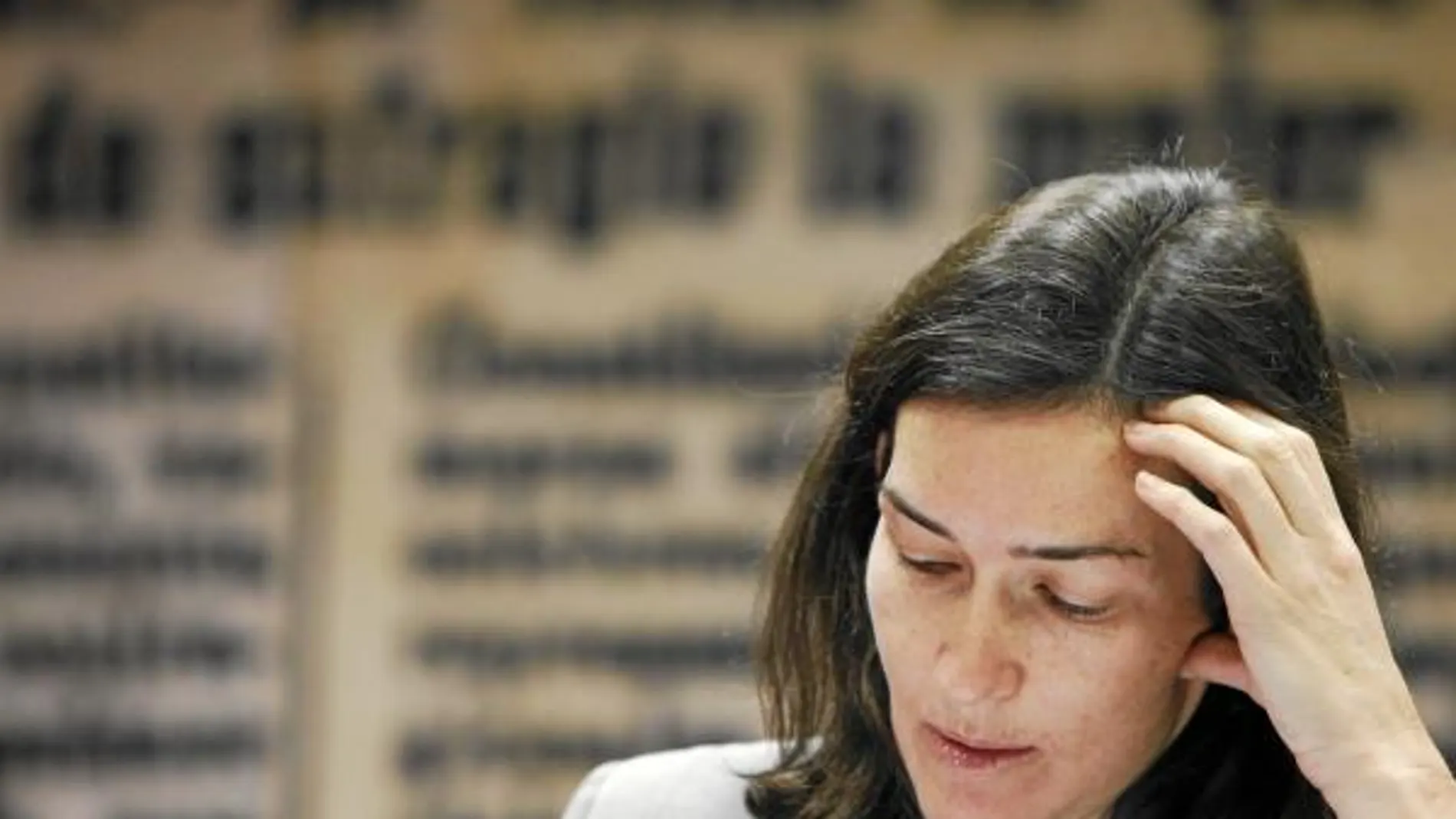 La ministra de Cultura, González-Sinde, manifestó ayer su inquietud porque el texto no se apruebe