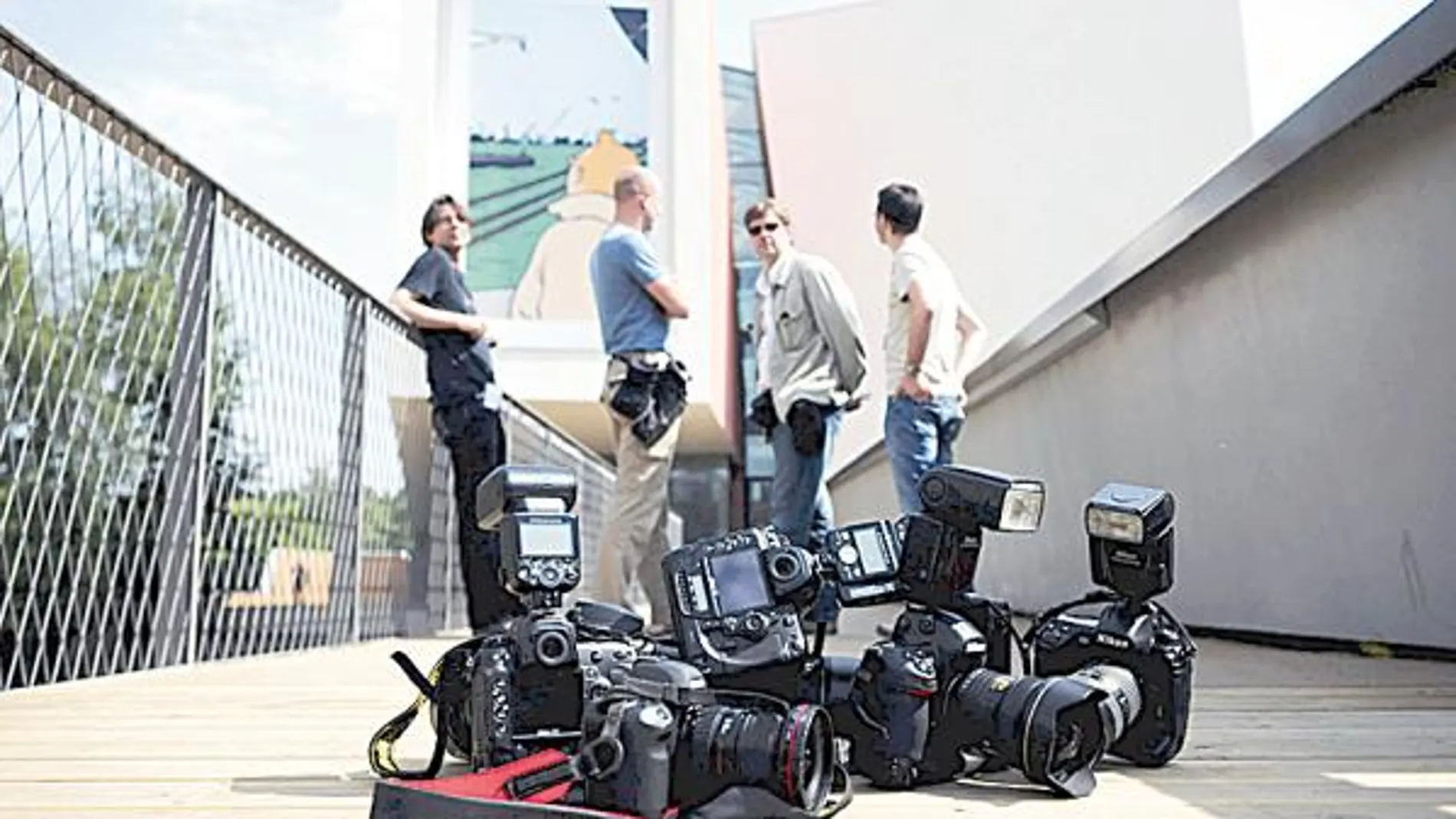 Los fotógrafos se negaron a entrar al nuevo museo
