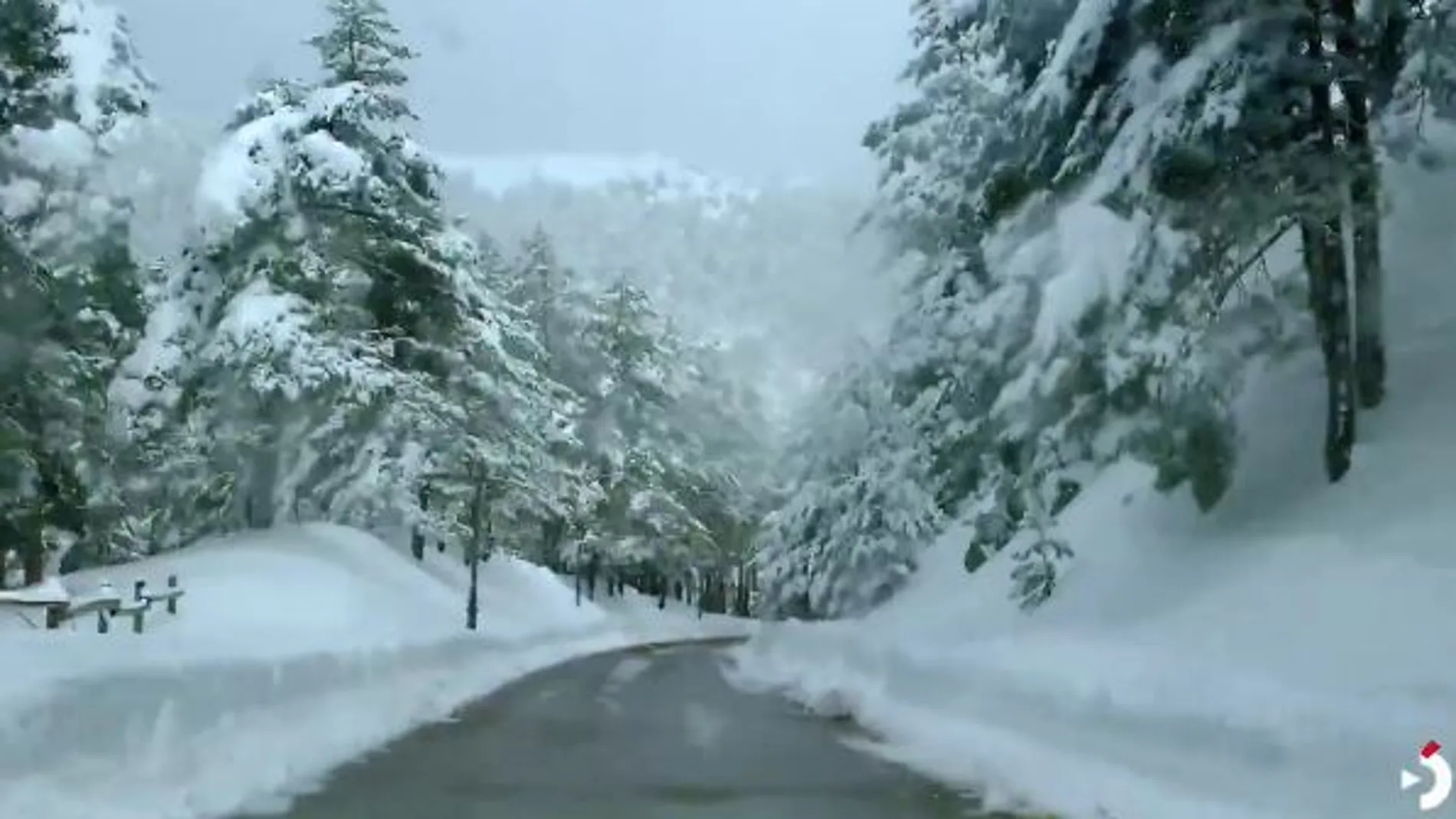 La nieve en la sierra de Madrid