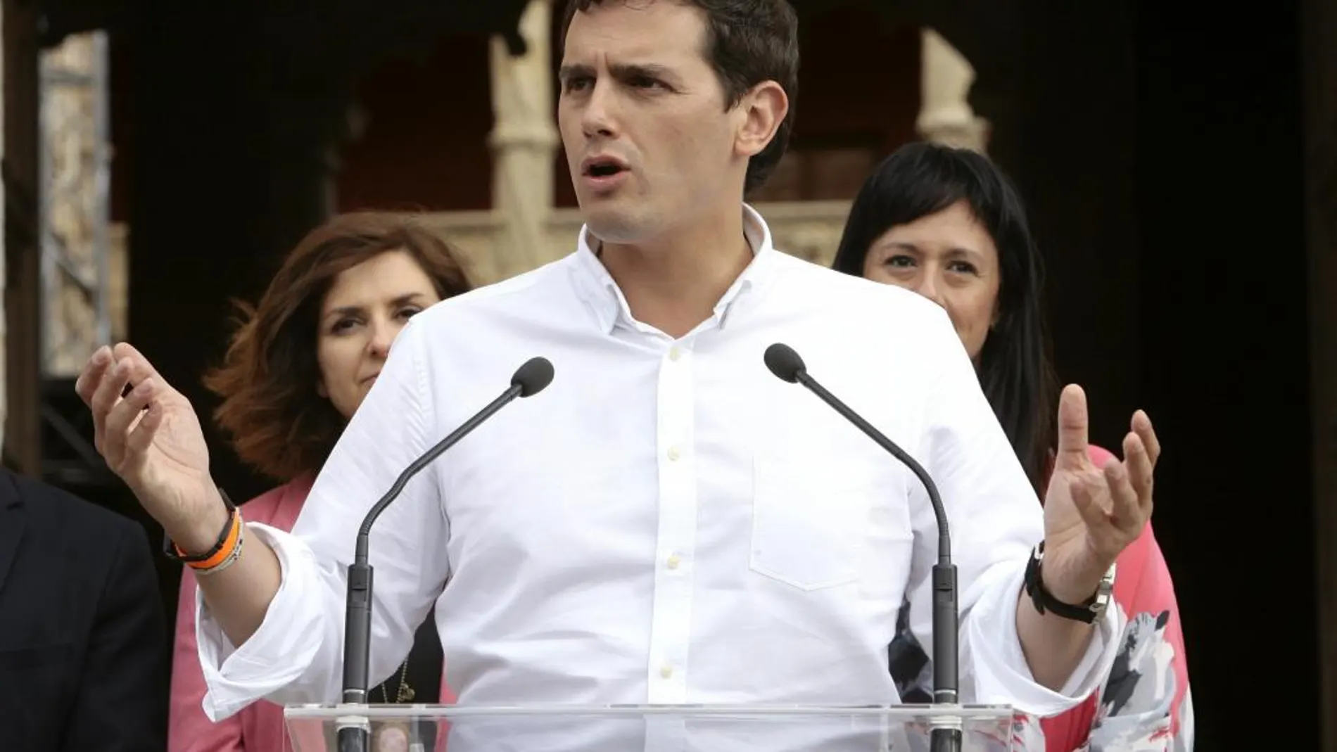 El candidato de Ciudadanos a la Presidencia de Gobierno, Albert Rivera, ayer en Guadalajara.