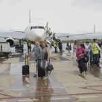 El aeropuerto de Castellón ha recibido hoy a sus primeros pasajeros provenientes de Londres