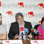 José María González presenta su proyecto, junto a Peña y Carmen Ordax