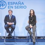 Sandra Moneo, Íñigo Méndez de Vigo, Andrea Levy y Álvaro Nadal, durante un acto del PP sobre educación ayer en Burgos