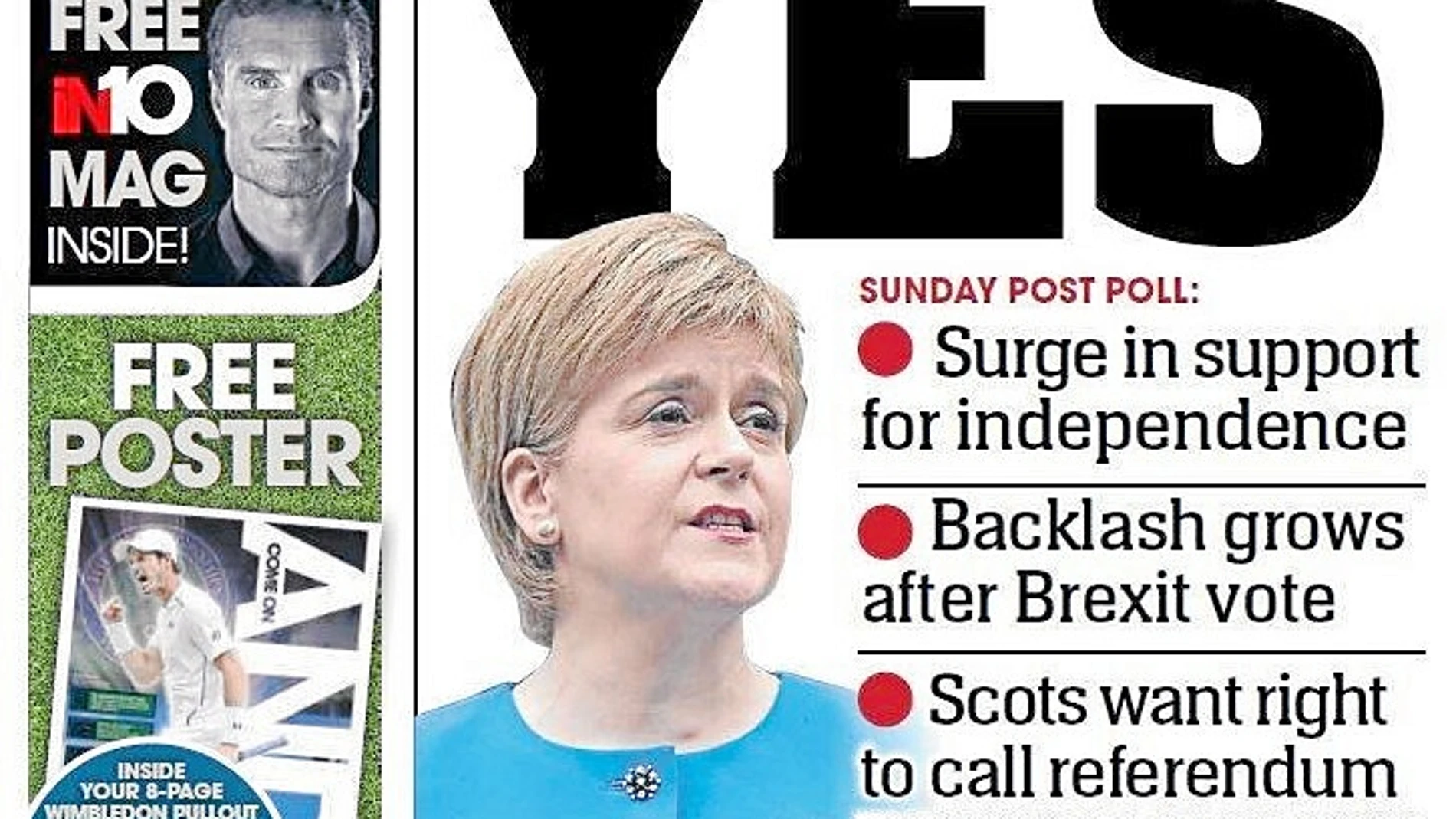 Por la ruptura. El 59% de los escoceses apoya la salida de Escocia de Reino Unido, según una encuesta publicada ayer por el diario «The Sunday Post», la primera realizada en el país tras el triunfo del Brexit. En la consulta de 2014 sólo el 45% apoyó esta opción